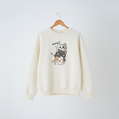 Happy Cats Oversize Sweatshirt