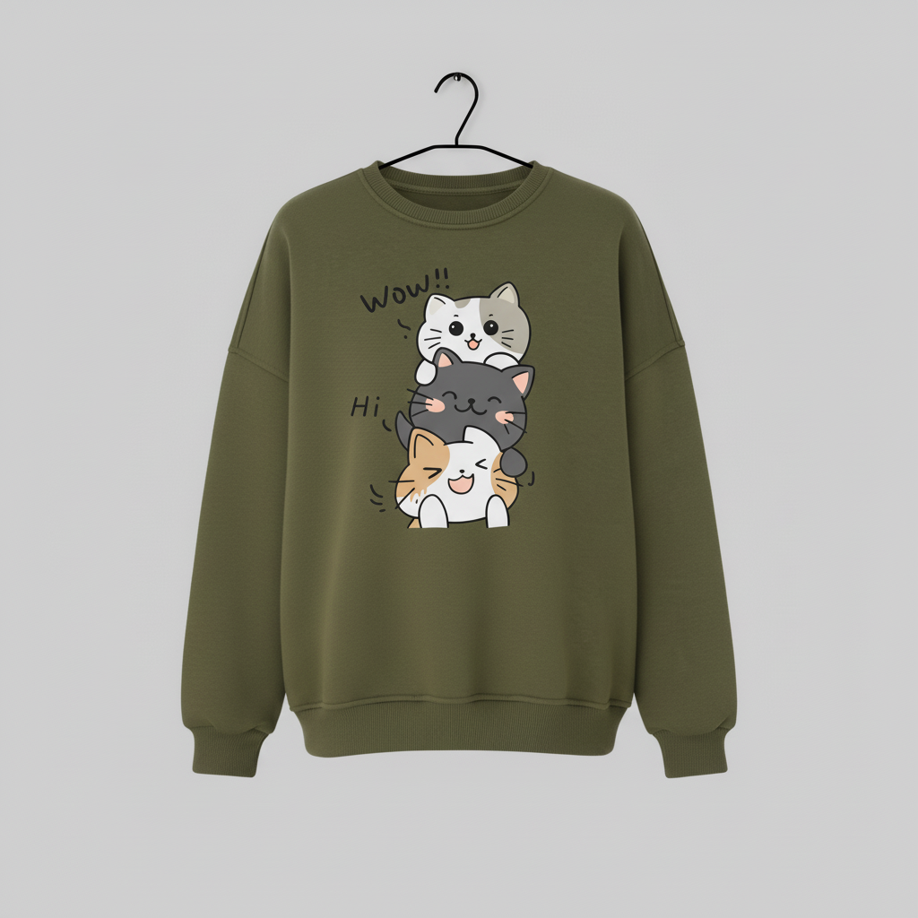 Happy Cats Oversize Sweatshirt