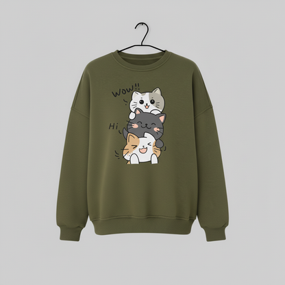 Happy Cats Oversize Sweatshirt