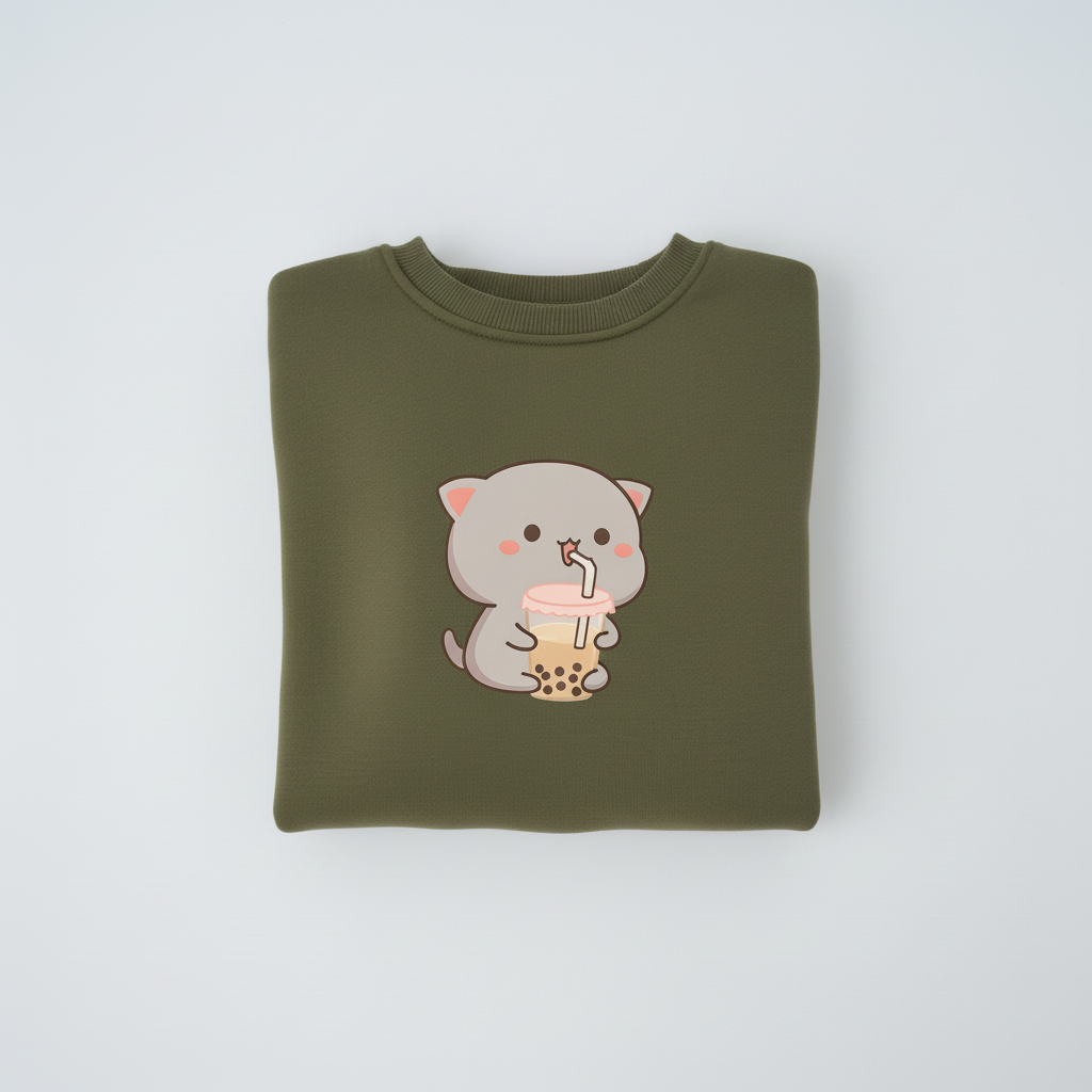 Bubble Tea Kitty Sweatshirt