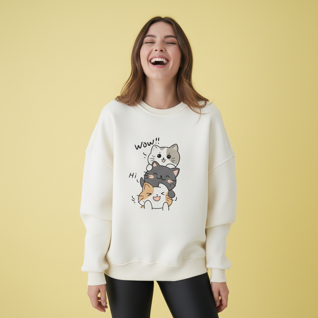 Happy Cats Oversize Sweatshirt