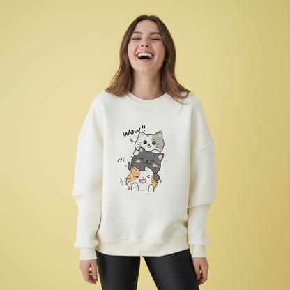 Happy Cats Oversize Sweatshirt