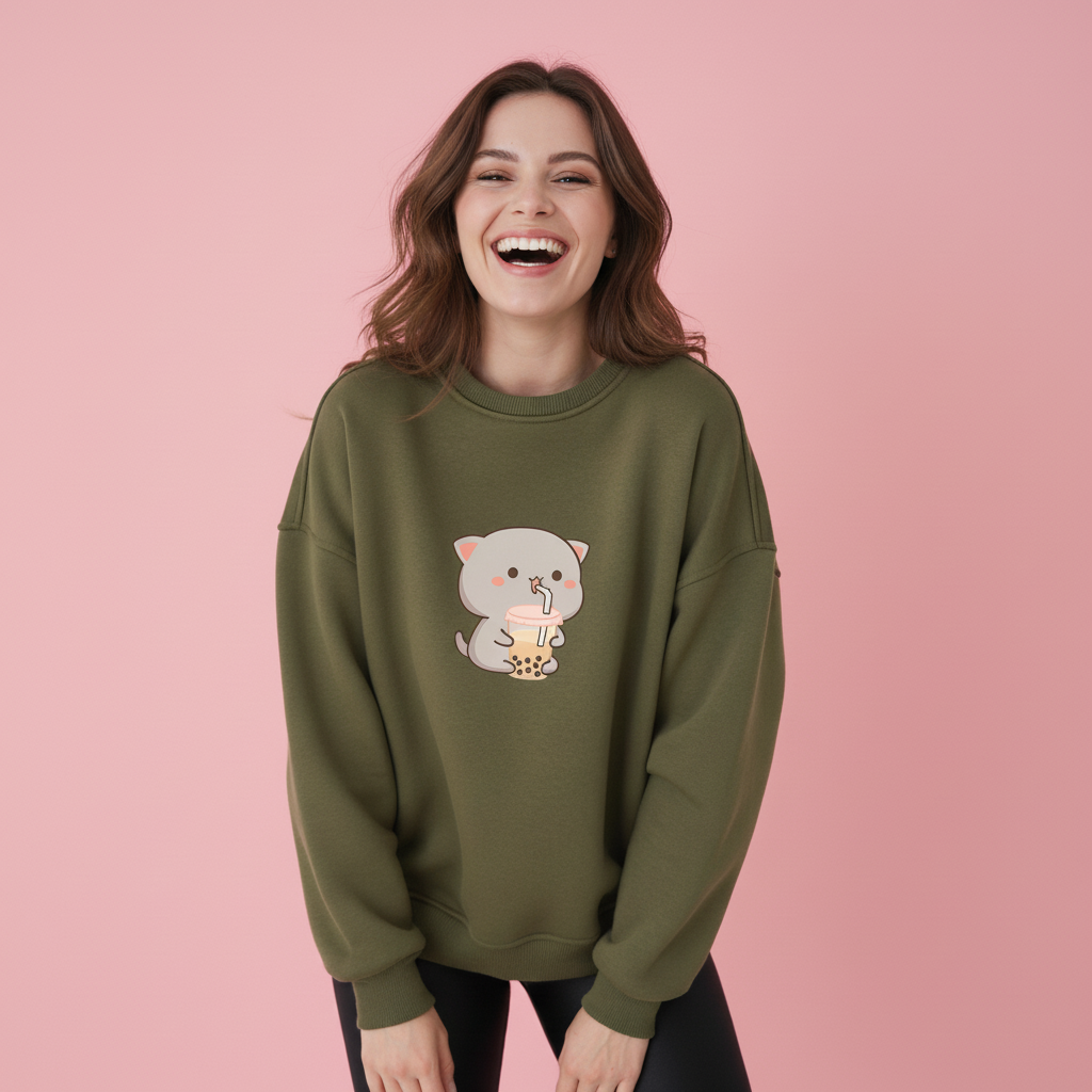 Bubble Tea Kitty Sweatshirt