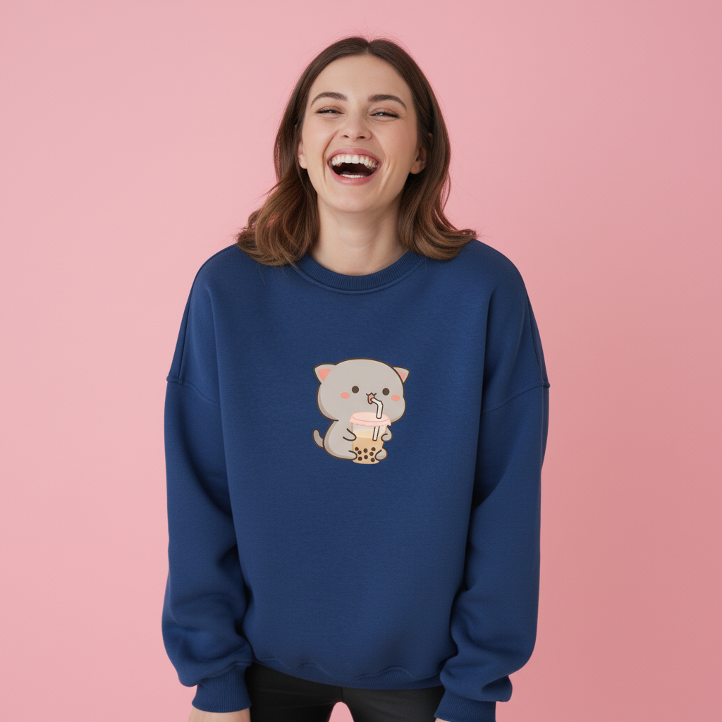 Bubble Tea Kitty Sweatshirt