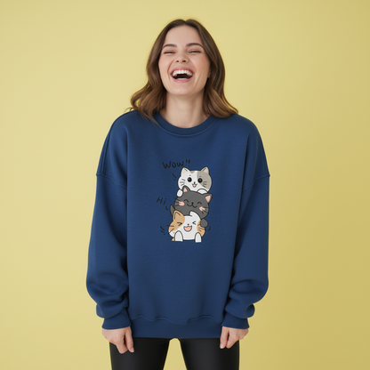 Happy Cats Oversize Sweatshirt