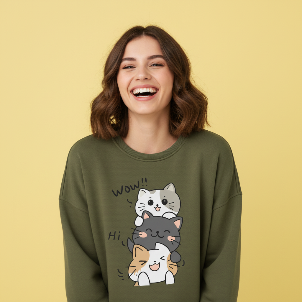 Happy Cats Oversize Sweatshirt