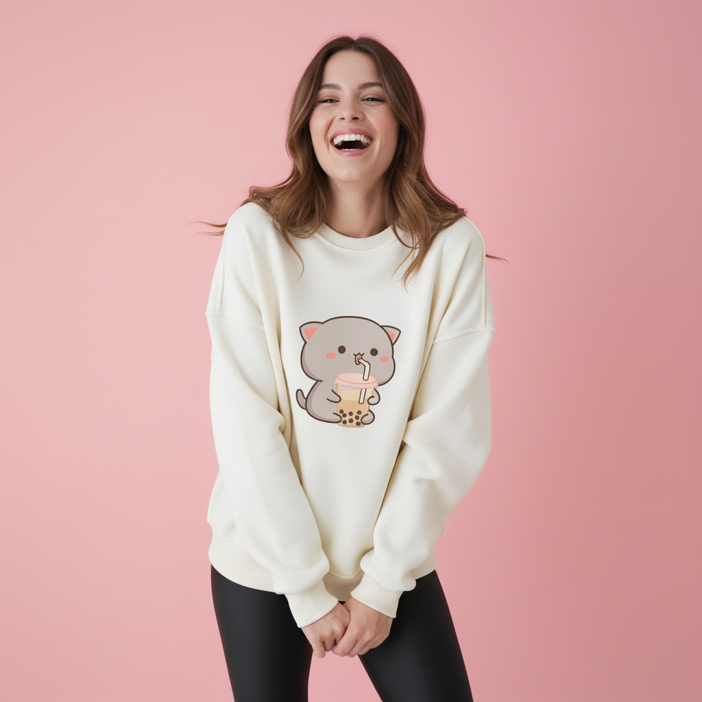 Bubble Tea Kitty Sweatshirt